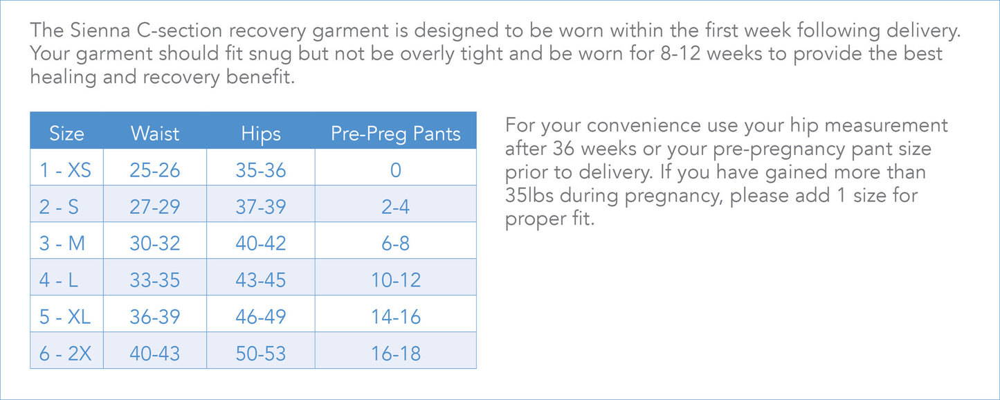 SIENNA C-Section Recovery Garment